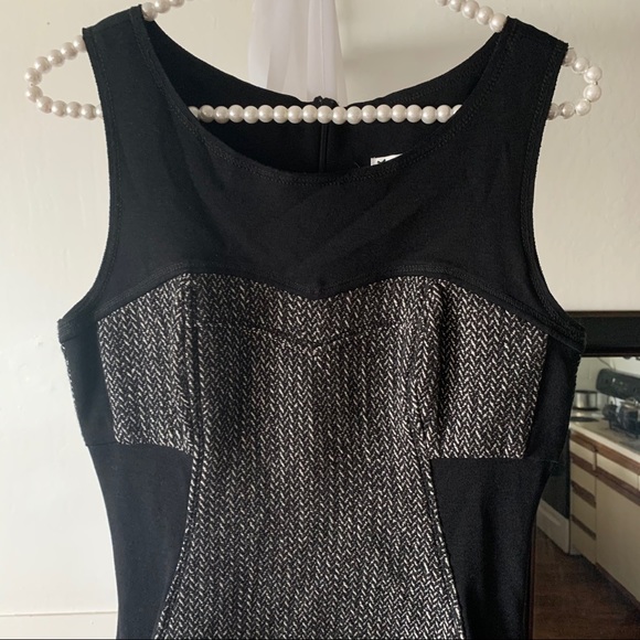 NWT Yoana Baraschi Morph Black Herringbone Sheath Dress - Picture 3 of 12